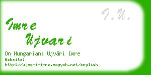 imre ujvari business card