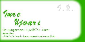 imre ujvari business card